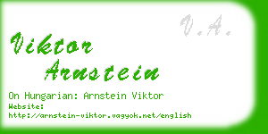 viktor arnstein business card